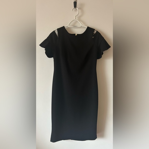Calvin Klein Black Cold Shoulder Midi Dress - Picture 4 of 6